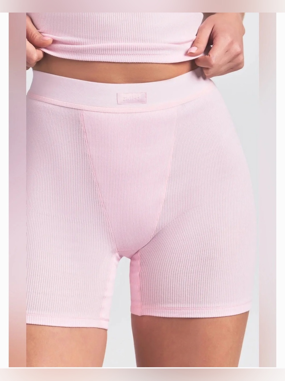 Soma Light Pink Ribbed Tank Top